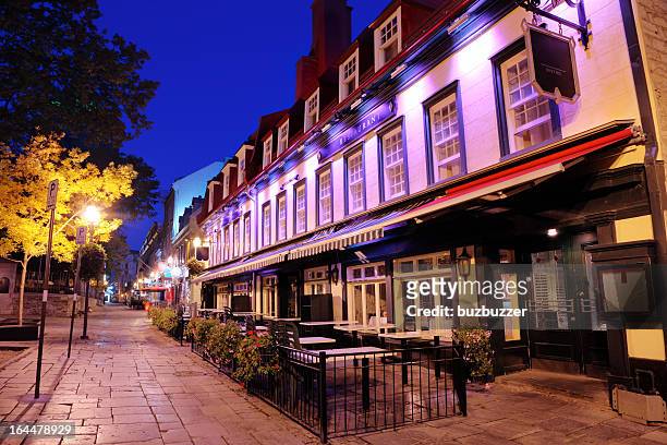 evening restaurant - bar facade stock pictures, royalty-free photos & images
