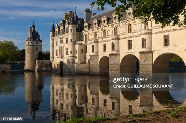 The Chateau de Chenonceau is pictured, in the Loire Valley, central France, on September 3, 2023.