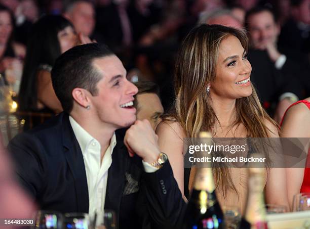 Singer Jennifer Lopez and boyfriend Casper Smart attend Muhammad Ali's Celebrity Fight Night XIX at JW Marriott Desert Ridge Resort & Spa on March...