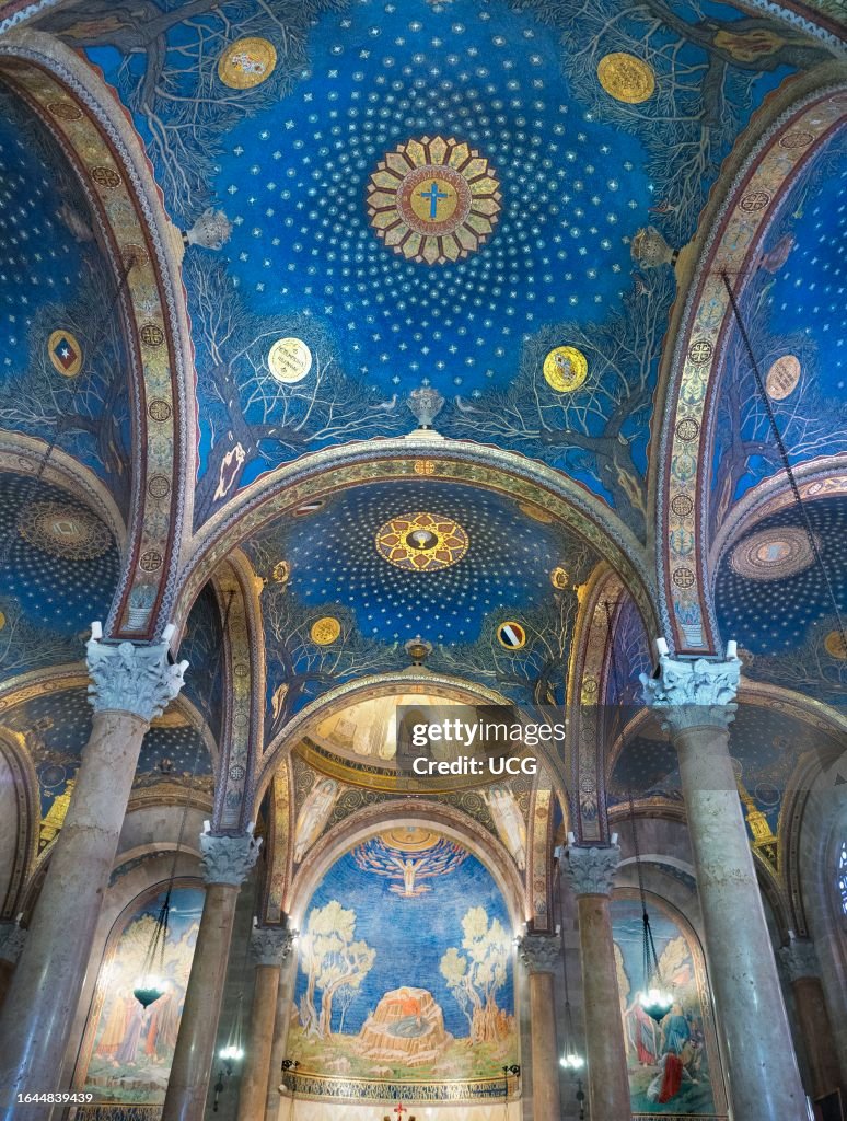 Magnificent exterior of the Church of all Nations in Gethsemane, Jerusalem Israel