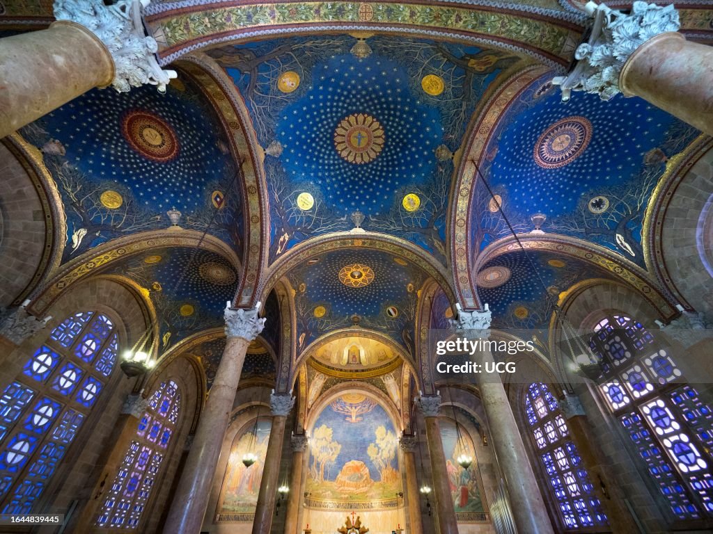 Magnificent exterior of the Church of all Nations in Gethsemane, Jerusalem Israel