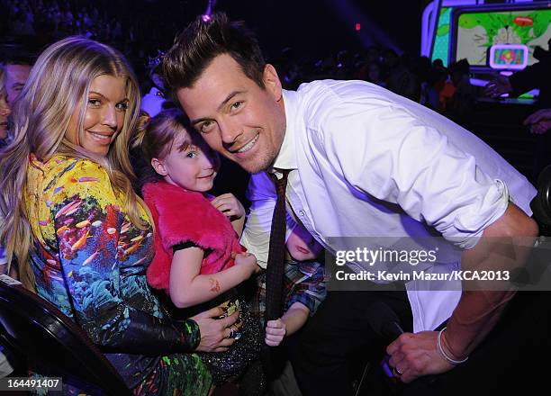 Singer Fergie and host Josh Duhamel attend Nickelodeon's 26th Annual Kids' Choice Awards at USC Galen Center on March 23, 2013 in Los Angeles,...