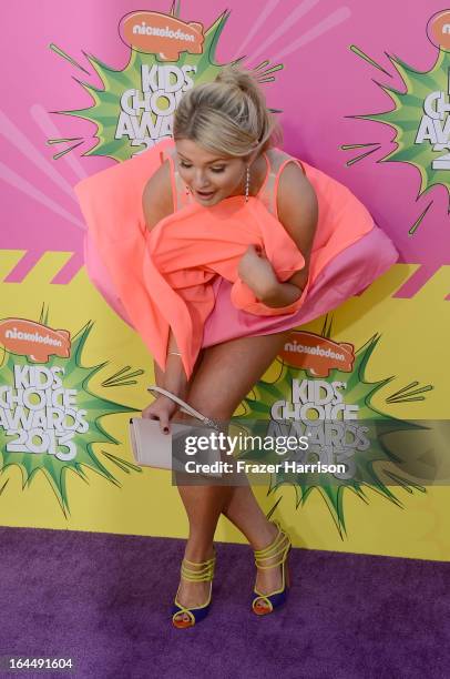 Actress Stefanie Scott arrives at Nickelodeon's 26th Annual Kids' Choice Awards at USC Galen Center on March 23, 2013 in Los Angeles, California.