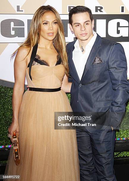 Jennifer Lopez and Casper Smart arrive at Celebrity Fight Night XIX held at JW Marriott Desert Ridge Resort & Spa on March 23, 2013 in Phoenix,...