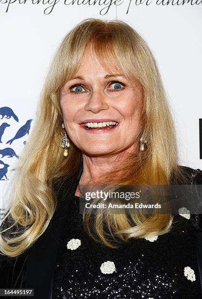 Actress Valerie Perrine arrives at The Humane Society's 2013 Genesis Awards Benefit Gala at The Beverly Hilton Hotel on March 23, 2013 in Beverly...
