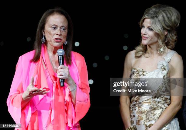 Lonnie Ali and TV Personality Tara Hitchcock attend Muhammad Ali's Celebrity Fight Night XIX at JW Marriott Desert Ridge Resort & Spa on March 23,...