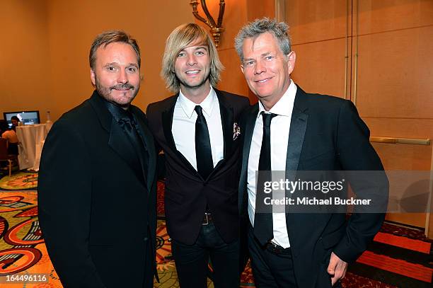 Narvel Blackstock, singer Keith Harkin and producer David Foster attend Muhammad Ali's Celebrity Fight Night XIX at JW Marriott Desert Ridge Resort &...