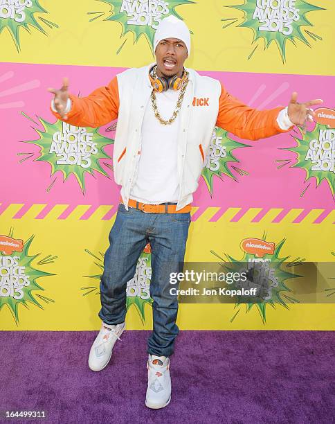 Actor Nick Cannon arrives at Nickelodeon's 26th Annual Kids' Choice Awards at USC Galen Center on March 23, 2013 in Los Angeles, California.