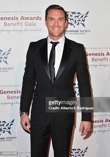 Actor Owain Yeoman arrives to the 2013 Genesis Awards Benefit Gala at The Beverly Hilton Hotel on March 23, 2013 in Beverly Hills, California.