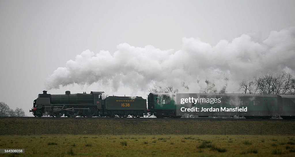 Trains Run Along The Newly Reinstated Bluebell Railway Line To East Grinstead For First Time In 55 Years