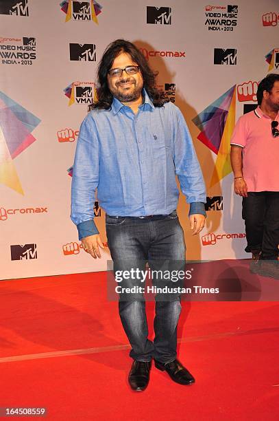 Indian Bollywood music director and composer Pritam Chakraborty during the MTV Video Music Awards 2013 at Tulip Star Hotel, Juhu Tara Road on March...