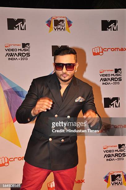 Indian Bollywood music director, singer and composer Honey Singh during the MTV Video Music Awards 2013 at Tulip Star Hotel, Juhu Tara Road on March...
