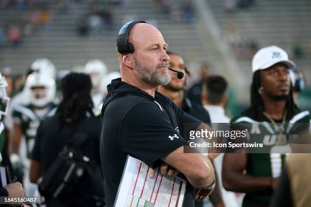 Blazers head coach Trent Dilfer during the game between the UAB Blazers and the North Carolina A&T Aggies on August 31, 2023 at Protective Stadium in...