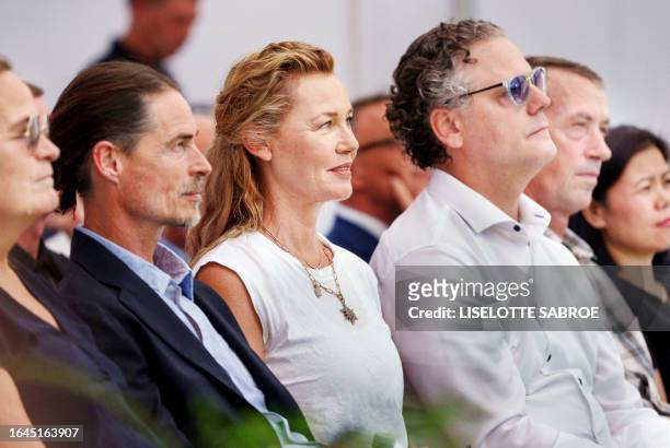 Danish actress Connie Nielsen attends the awarding ceremony of the Rungstedlund Prize at Rungstedlund, also known as the Karen Blixen Museum, north...
