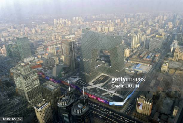 The new CCTV headquarters rises out of the central business district in Beijing on January 13, 2011. The World Bank said that China has plenty of...