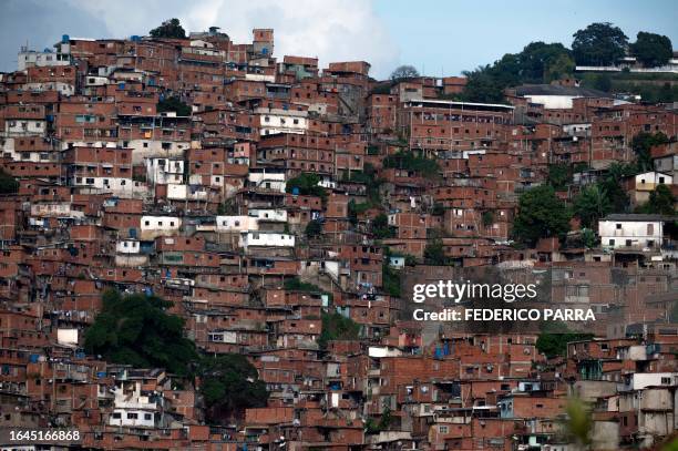 View of the Petare neighborhood in Caracas, taken on September 3, 2023.