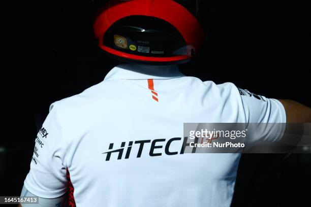 Hitech GP team member during Formula 2 race at Autodromo Nazionale di Monza in Monza, Italy on September 3, 2023.