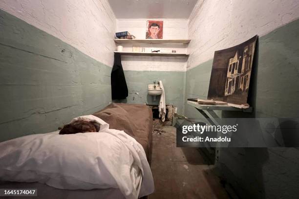 Cell of the inmate Frank Morris who escaped from the maximum security federal prison of Alcatraz on June 11 is seen on August 15, 2023 in San...