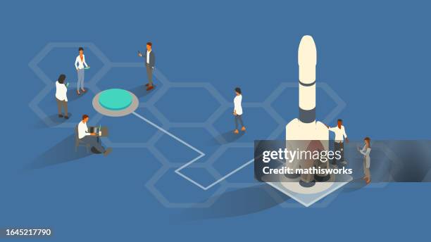 healthcare implementation - launch pad stock illustrations