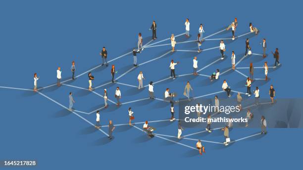 healthcare network effect - doctor looking down stock illustrations