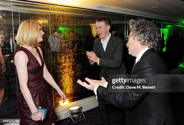 Jodie Whittaker, Will Poulter and Dexter Fletcher arrive at the Jameson Empire Awards 2013 at The Grosvenor House Hotel on March 24, 2013 in London,...