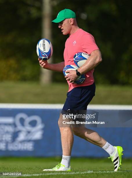 Indre-et-Loire , France - 5 September 2023; Forwards coach Paul O'Connell during an Ireland rugby squad training session at Complexe de la Chambrerie...
