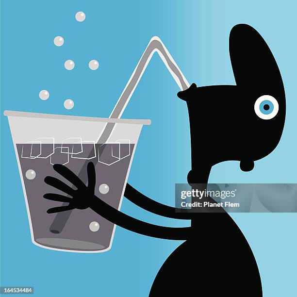 oversized soft drink - big bubble stock illustrations