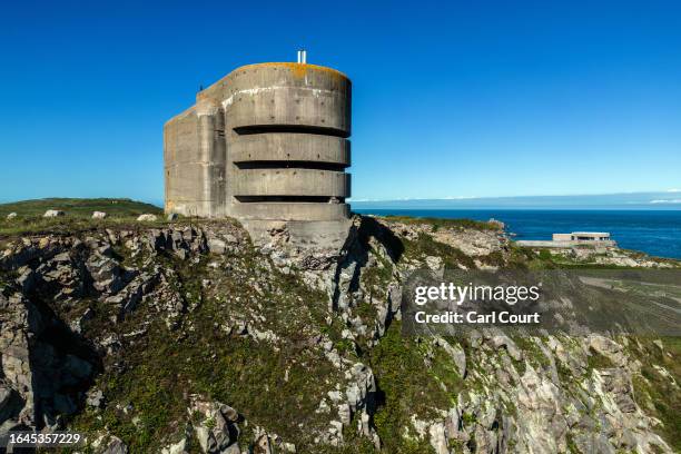 The Odeon, a 15-metre high, concrete naval range-finding tower that was built by forced labourers under the occupying Nazi forces to observe enemy...