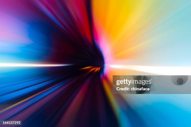 colorful tunnel - multi coloured light stock pictures, royalty-free photos & images