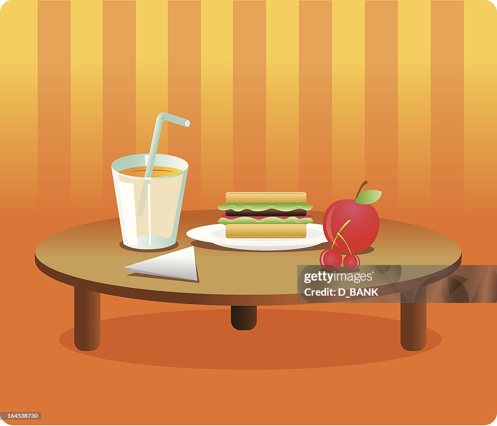 Table with food