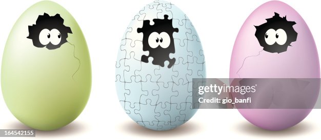 Eggs and puzzle Eggs and puzzle