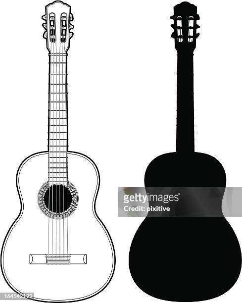 ilustraciones, imágenes clip art, dibujos animados e iconos de stock de guitarra clásica - guitar