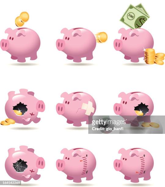 134 Broken Piggy Bank Icon Photos and Premium High Res Pictures - Getty  Images