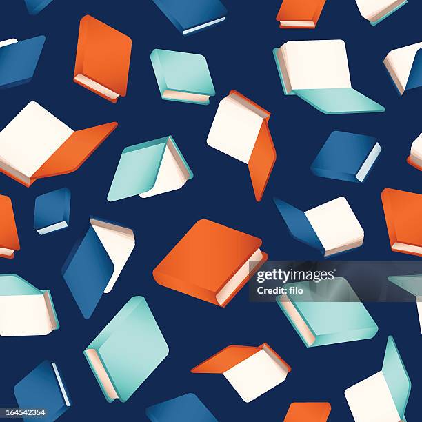 nahtlose bücher - buch stock-grafiken, -clipart, -cartoons und -symbole