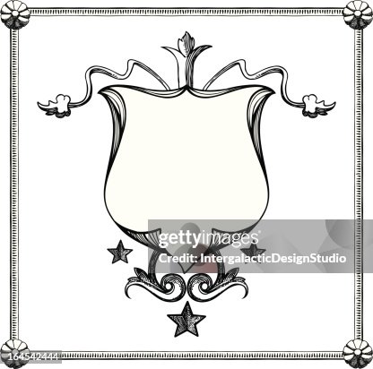 Crest Sign Rectangle Ornamental Crest Design Set High-Res Vector Graphic - Getty Images