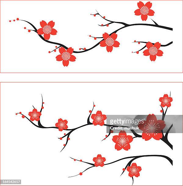 ilustraciones, imágenes clip art, dibujos animados e iconos de stock de blossom - asian
