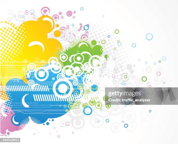 abstract colourful clouds - grey clouds stock illustrations