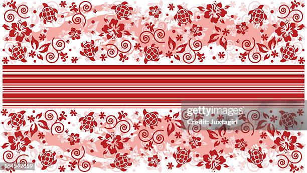 red hibiscus panel topper - people soft focus stock illustrations