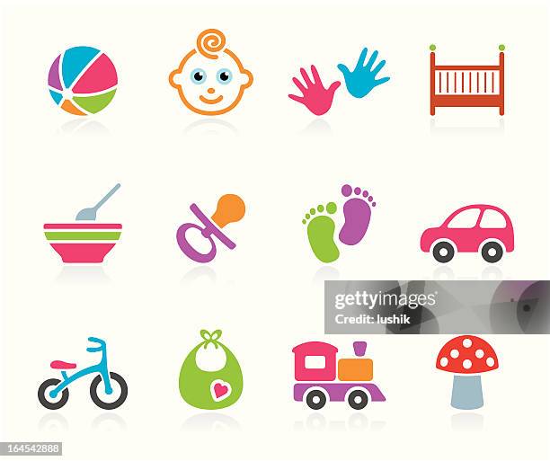 babies icon - boys - family cycle stock illustrations