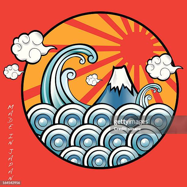 made in japan - tokyo fashion stock illustrations