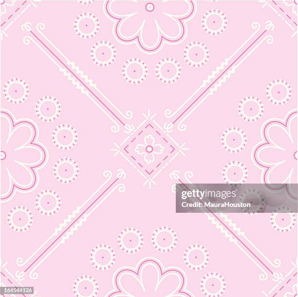 pink bandana pattern - bandana stock illustrations