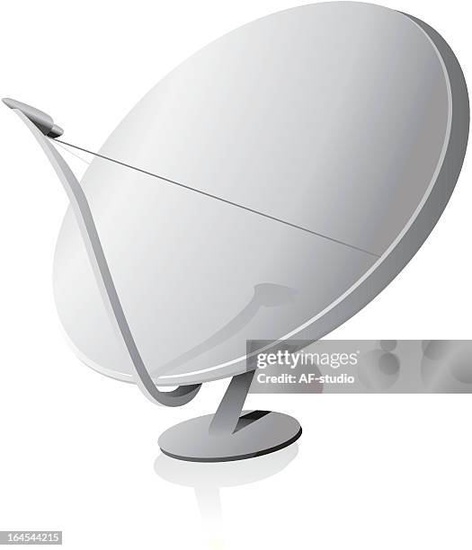 satellitenschüssel - satellitenschüssel stock-grafiken, -clipart, -cartoons und -symbole