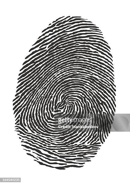 fingerabdruck - fingerprinting stock-grafiken, -clipart, -cartoons und -symbole