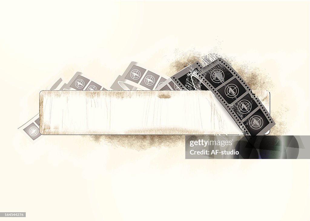 Grunged film banner