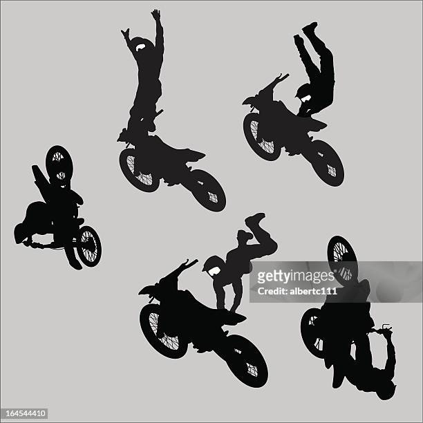 moto mayhem  madness - motorcross stock illustrations