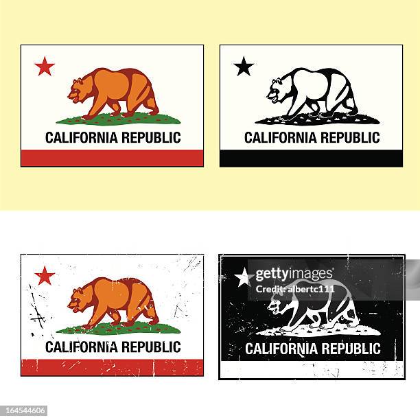 ilustraciones, imágenes clip art, dibujos animados e iconos de stock de quién sabe cómo fiesta? - bandera de california
