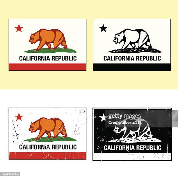 stockillustraties, clipart, cartoons en iconen met who knows how to party? - california flag