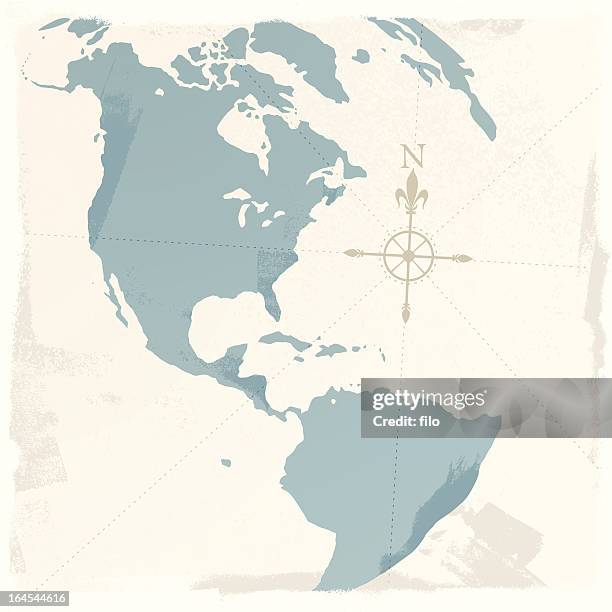 stockillustraties, clipart, cartoons en iconen met americas map - noord zuid amerika