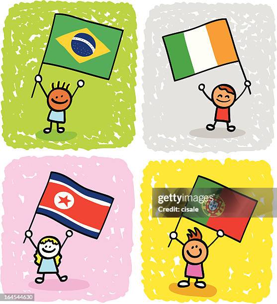 group g team fans of south africa world cup 2010 - south africa v brazil international friendly stock illustrations