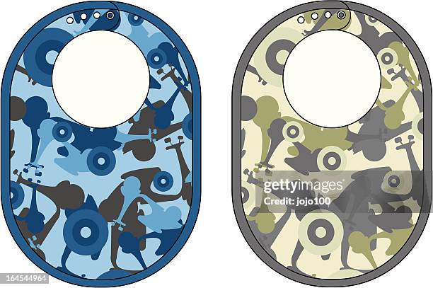 stockillustraties, clipart, cartoons en iconen met baby biba with vespa style camouflage repeat pattern - vespa